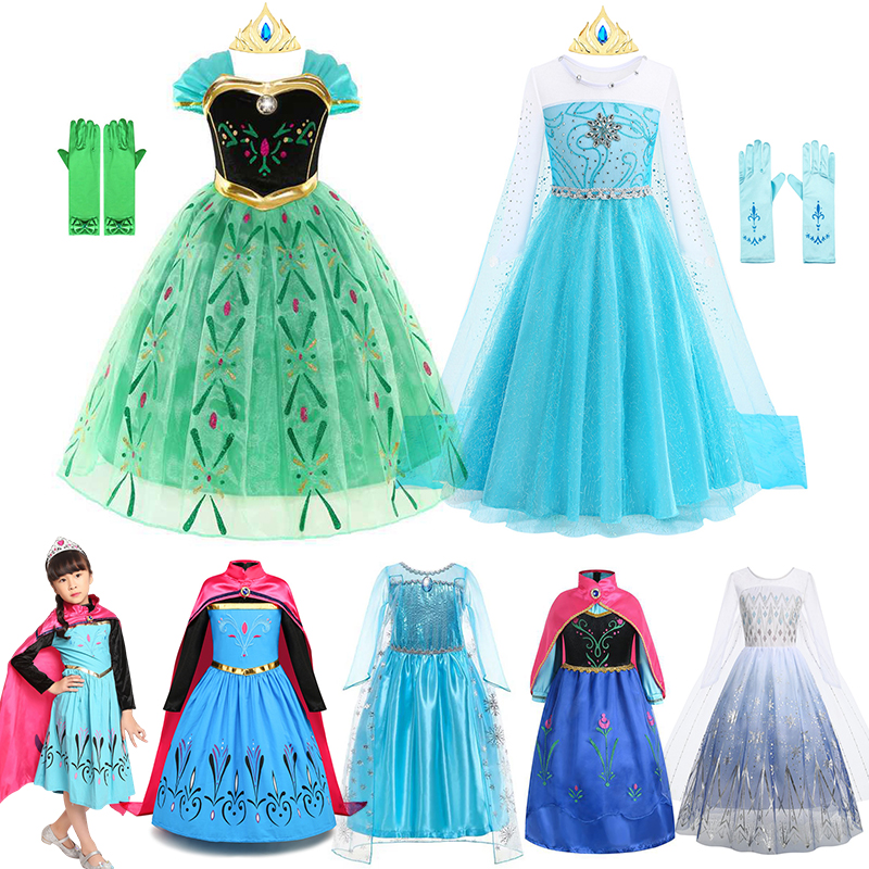 Baby Clothing Sizes - Elsa Anna Princess Dresses Girls Mesh