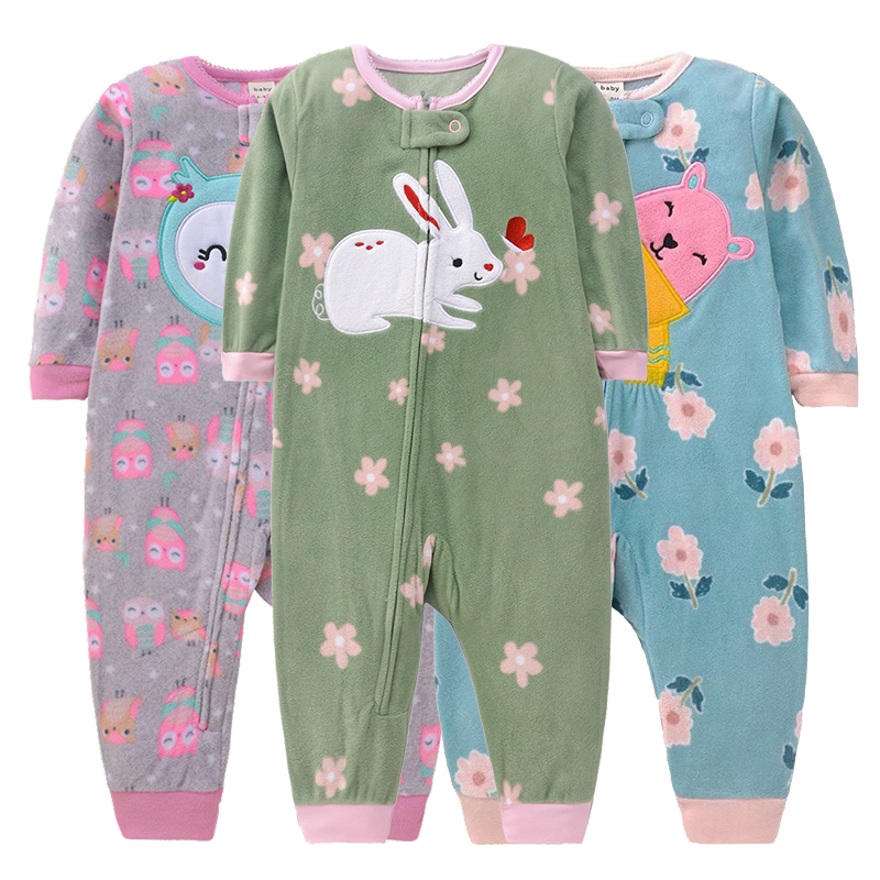 Baby Clothing Zip - Winter Baby Rompers Clothes Zipper Fleece