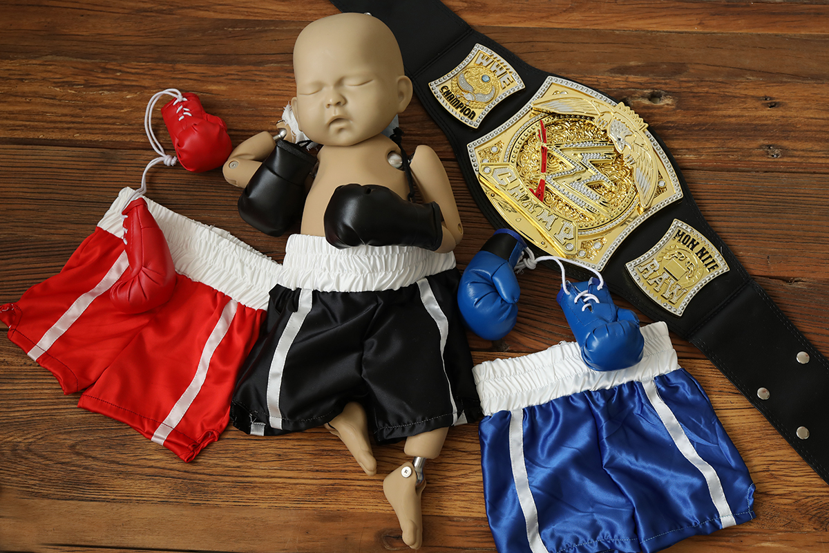 Baby Mittens Scratch - Newborn Photography Props baby Boxing set