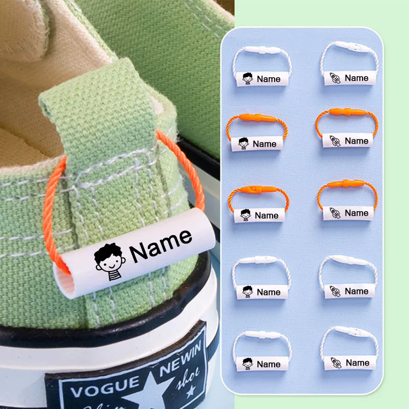 Baby Clothing Tags - 20pcs Customized Name Ring Pendant Baby
