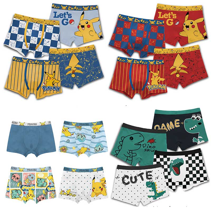 Baby Clothing Japan - Anime Pokemon Children's Boys Underwear Pure
