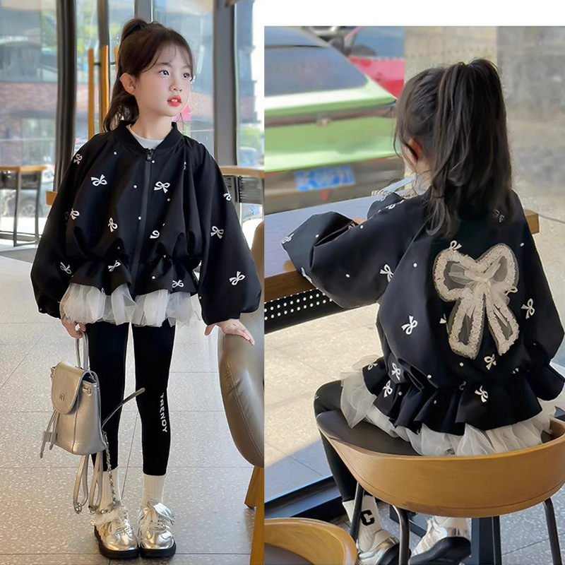 Kids Girls Coat Children's Bow - огляд і ціна Baby Clothing Zip