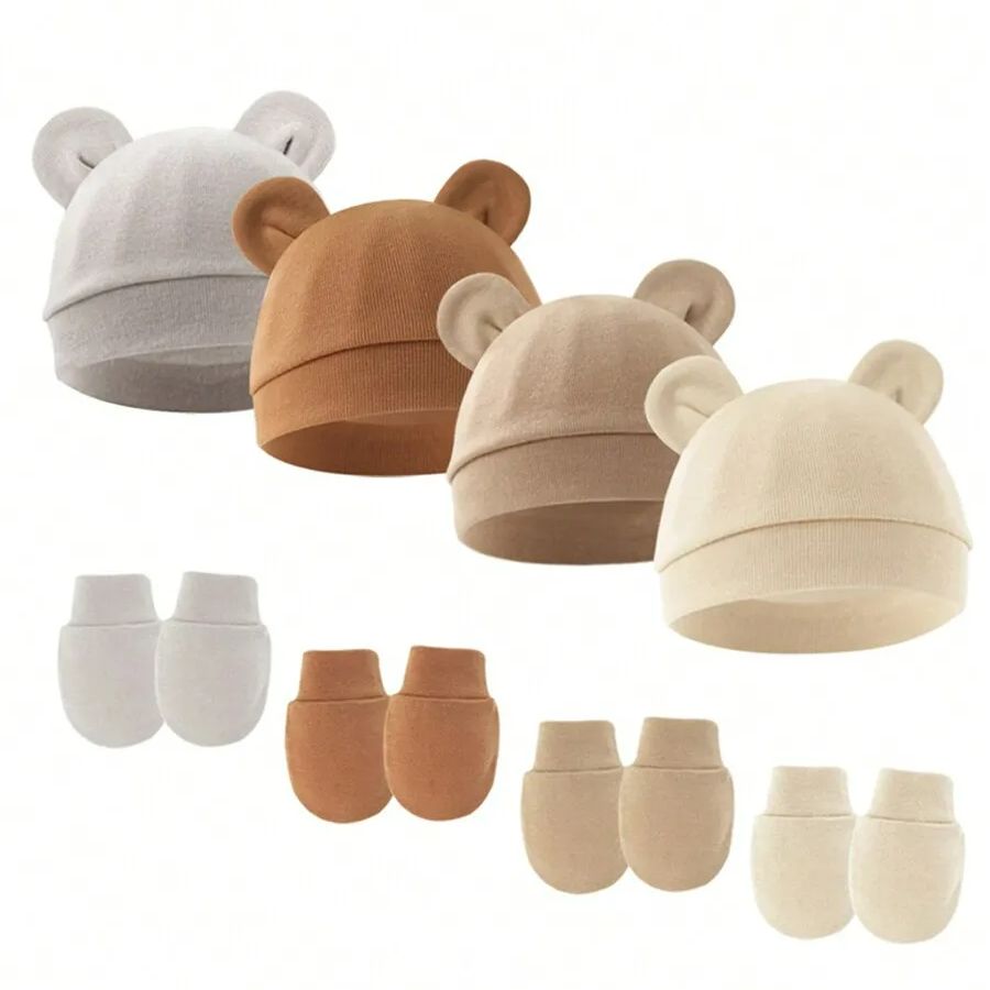 Baby Girl Hat Gloves Set Cotto - огляд і ціна Baby Mittens Scratch