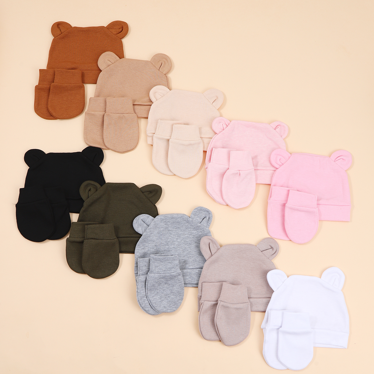 Baby Girl Hat Gloves Set Cotto - огляд і ціна Baby Mittens Scratch