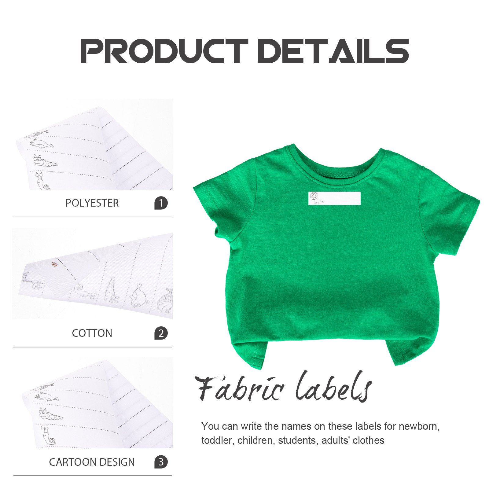 1 Roll Baby Toddler Adult Clot - огляд і ціна Baby Clothing Tags