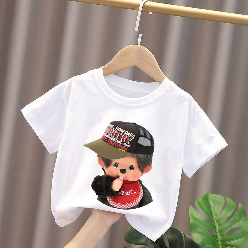 Monchhichi Kids T-shirts Anime - огляд і ціна Baby Clothing Unisex