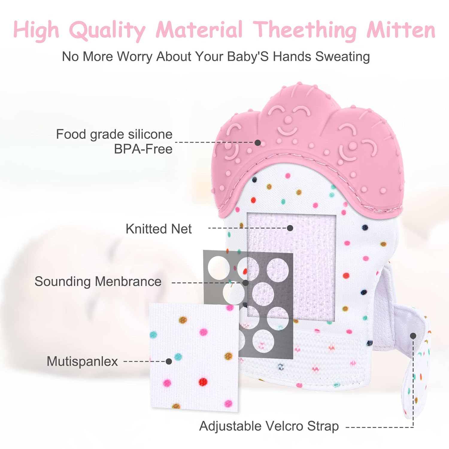 Food grade silicone Gloves Bab - огляд і ціна Baby Mittens Scratch