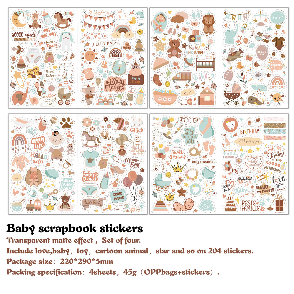 4 sheets/pack Baby Scrapbook S - огляд і ціна Baby Clothing Outlet