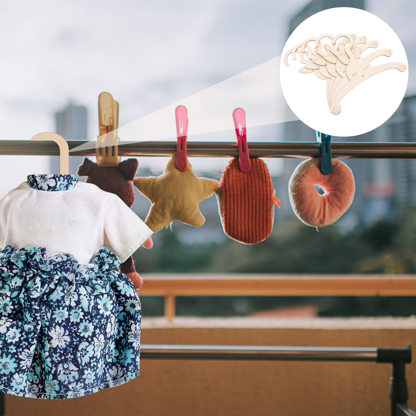 5 Pcs Creative Rabbit Shaped W - огляд і ціна Baby Clothing Hangers
