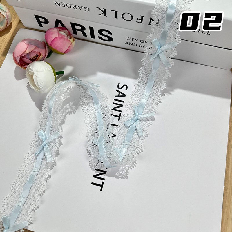 1m Ribbon Bow Pleated Lace Han - огляд і ціна Baby Clothing Sewing