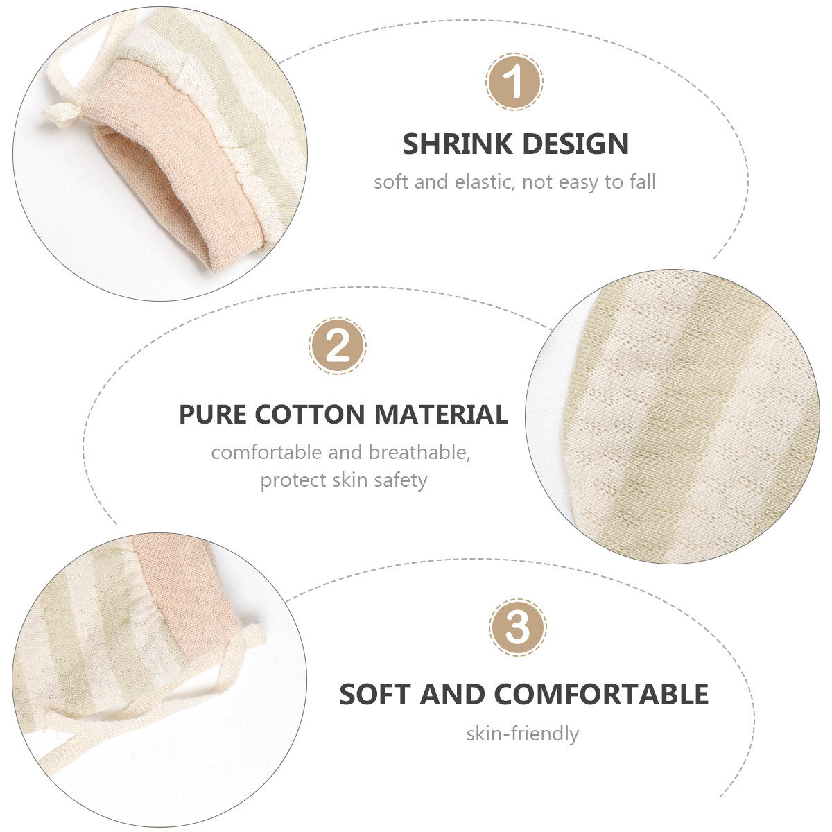 3Pairs Newborn Baby Mittens Pu - огляд і ціна Baby Mittens Scratch
