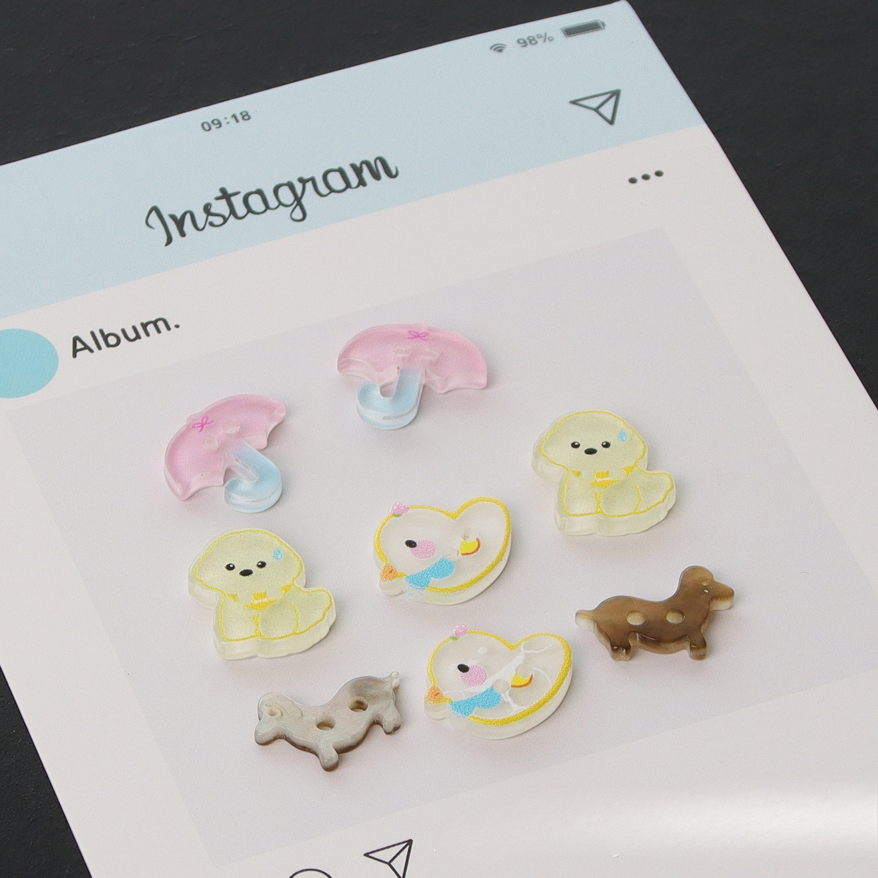 10PCS Cute Cartoon Resin Butto - огляд і ціна Baby Clothing Sewing