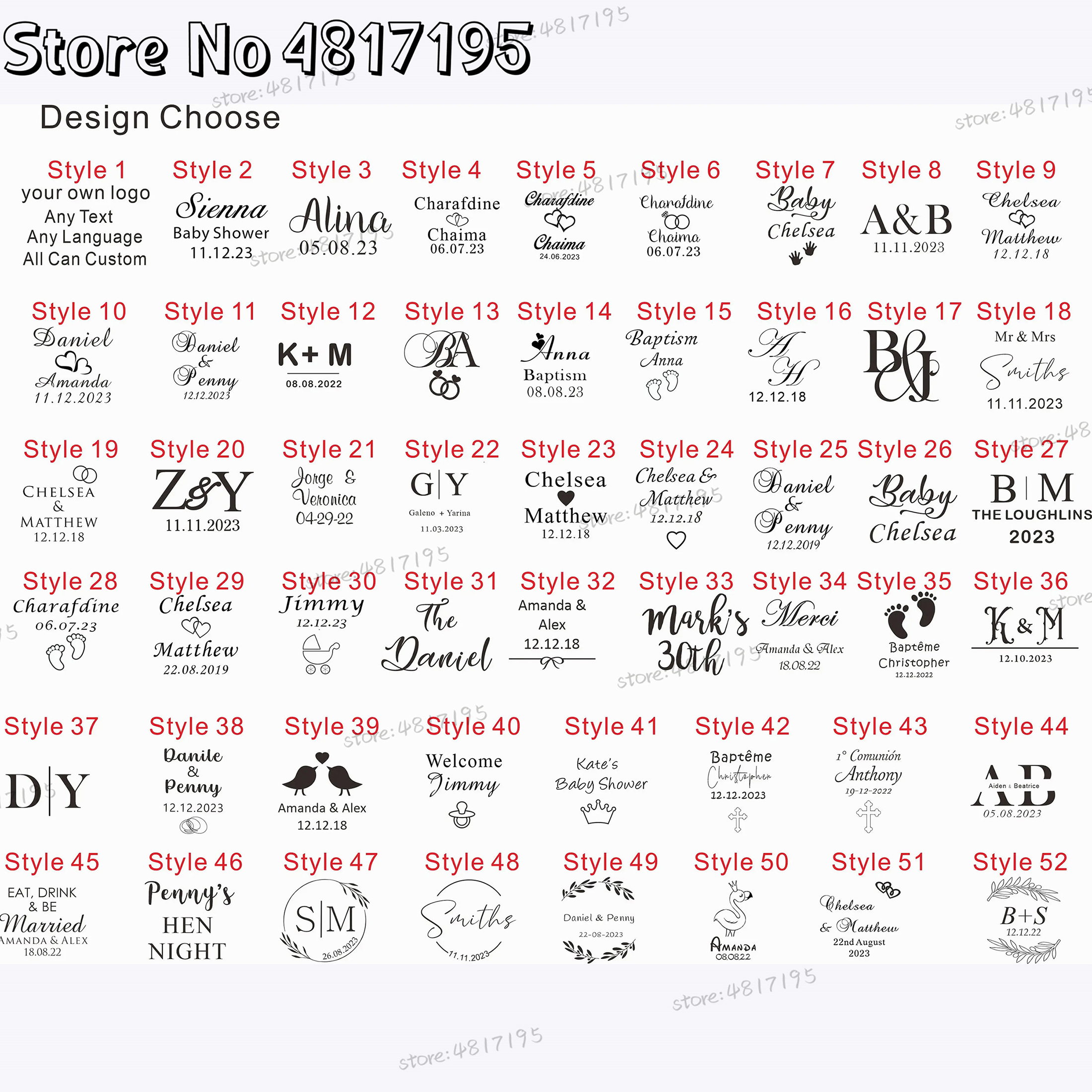 10 20 50Pcs Personalised Weddi - огляд і ціна Baby Clothing Tags