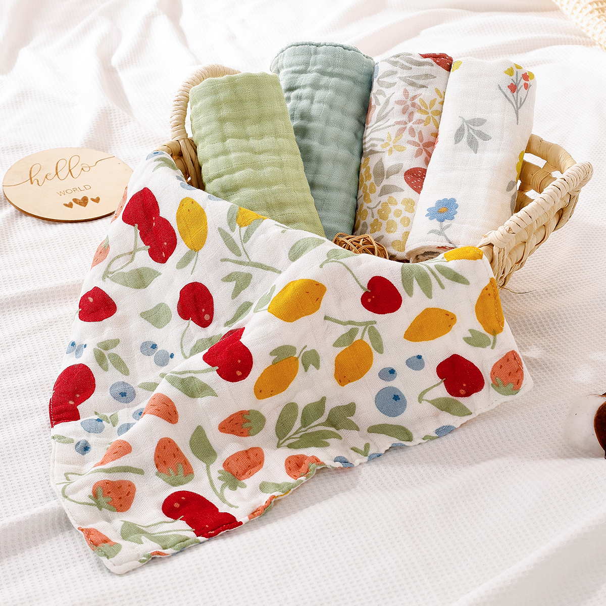 Elinfant 5PCS Bamboo Muslin Wa - огляд і ціна Baby Clothing Wash